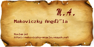 Makoviczky Angéla névjegykártya